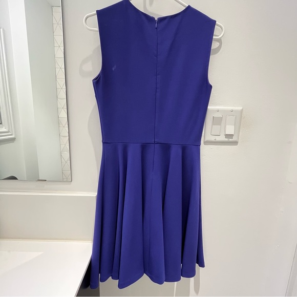 DVF Fit and Flare Dress (Purple) - Picture 3 of 5